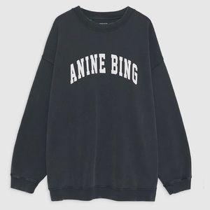 Anine Bing Tyler Sweatshirt - Size XS - Washed Black